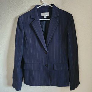 Casual Corner Annex Navy PinStripe 2 Button Blazer